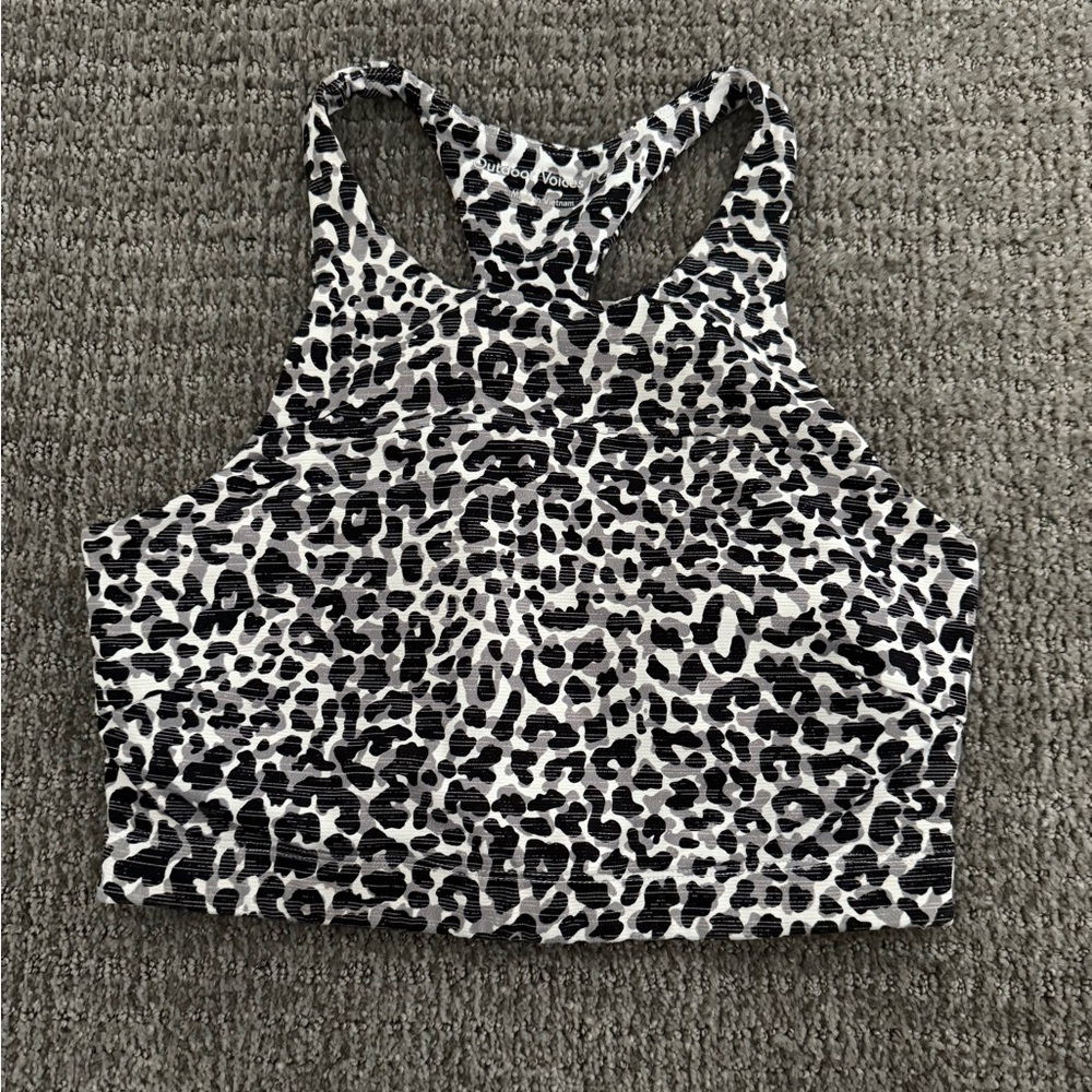 Outdoor Voices Move Free Crop Top Size S Leopard